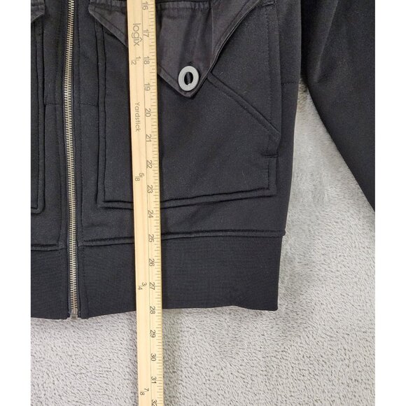 Volcom Jacket Mens Small Black Sherpa Lined Full Zip Hooded Long Sleeve Coat - Picture 6 of 12